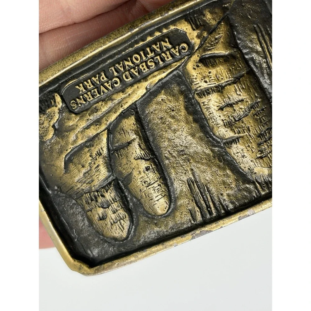 Carlsbad‎ Caverns National Park New Mexico Elk Vintage Belt Buckle